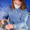 Sudadera ligera de cuello redondo de Tencel para mujer