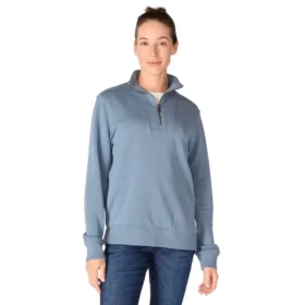 Sudadera ligera de Tencel con media cremallera para mujer