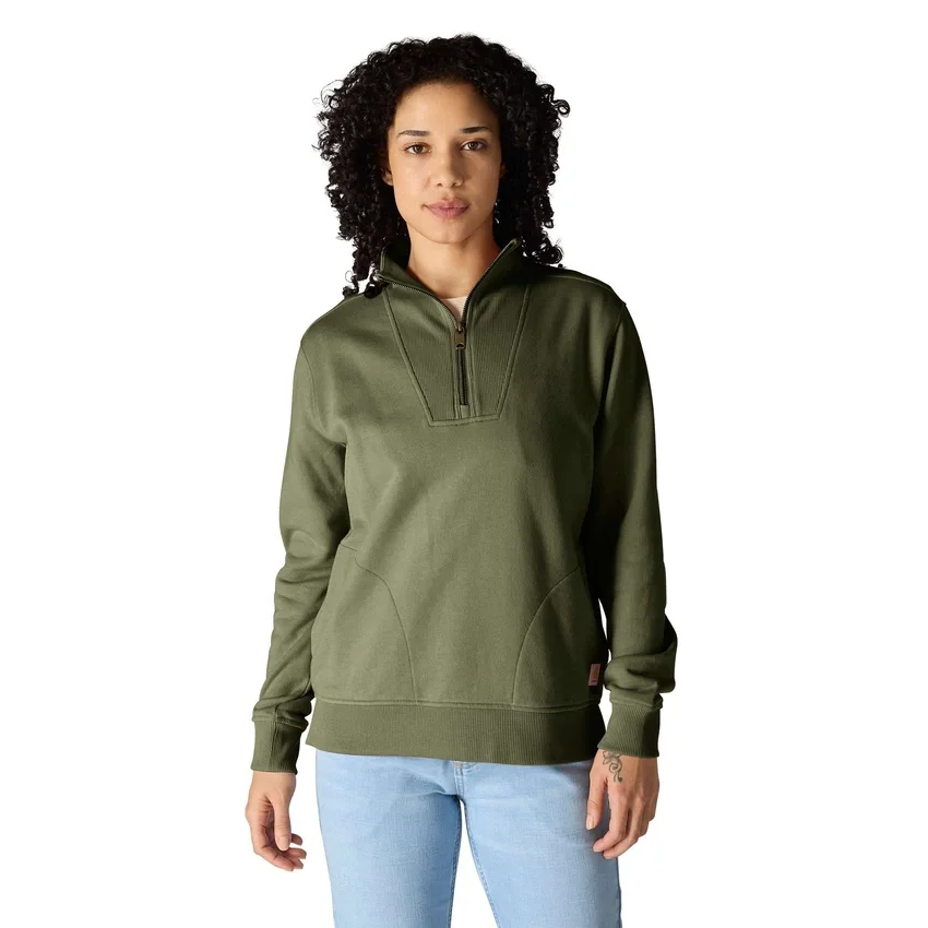 Sudadera ligera de Tencel con media cremallera para mujer