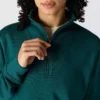 Sudadera ligera de Tencel con media cremallera para mujer