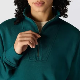 Sudadera ligera de Tencel con media cremallera para mujer