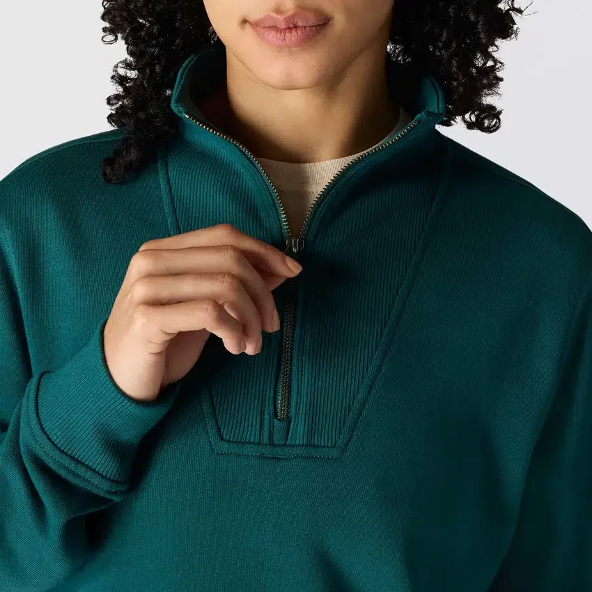 Sudadera ligera de Tencel con media cremallera para mujer