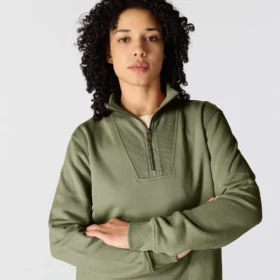 Sudadera ligera de Tencel con media cremallera para mujer