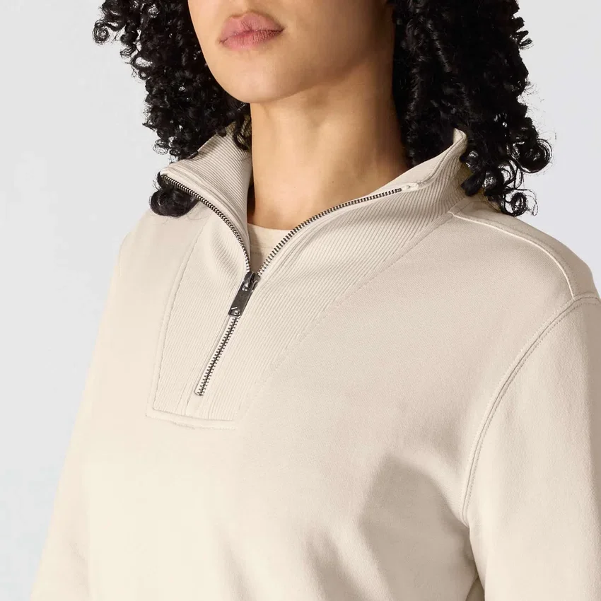 Sudadera ligera de Tencel con media cremallera para mujer