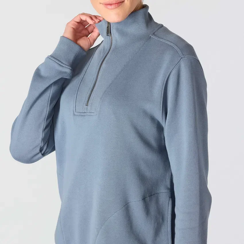 Sudadera ligera de Tencel con media cremallera para mujer