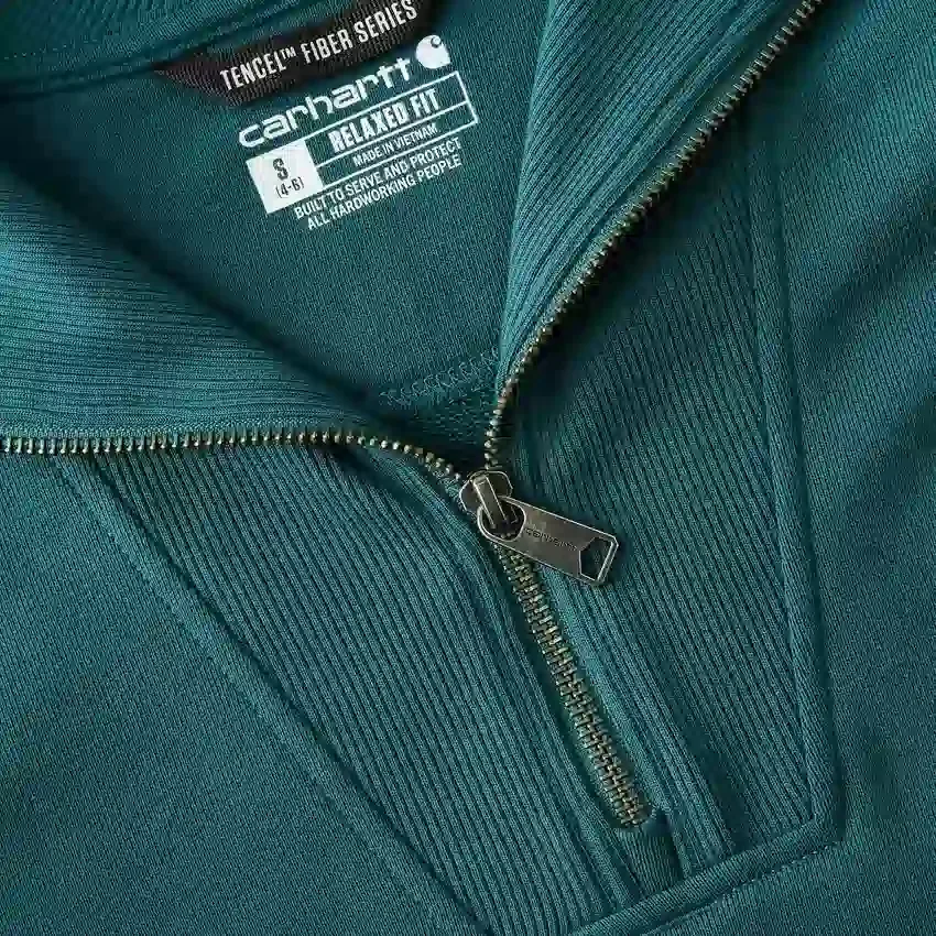 Sudadera ligera de Tencel con media cremallera para mujer