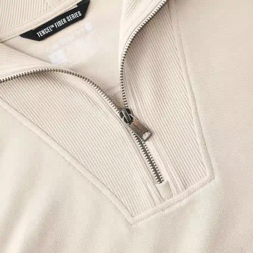 Sudadera ligera de Tencel con media cremallera para mujer
