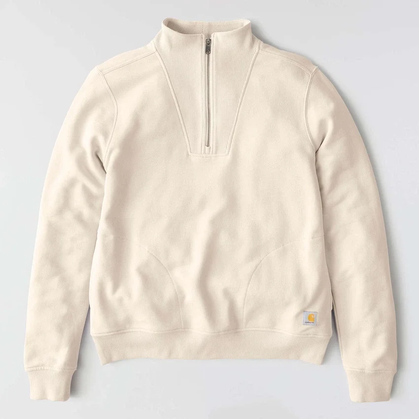 Sudadera ligera de Tencel con media cremallera para mujer