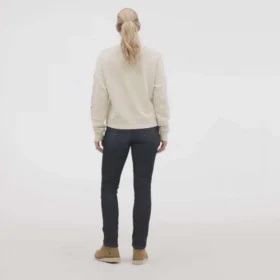 Sudadera ligera de Tencel para mujer, de corte holgado y con manguitos estampados