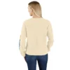 Sudadera ligera de Tencel para mujer, de corte holgado y con manguitos estampados