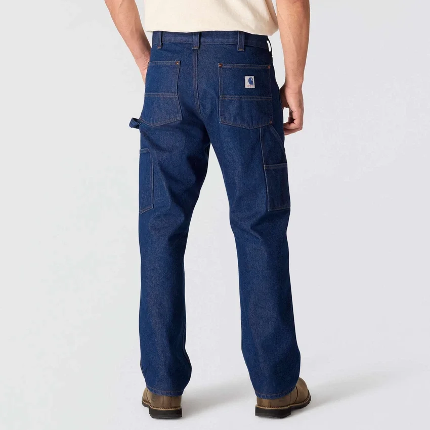 Vaqueros de trabajo de corte recto y talle holgado con doble refuerzo en las rodillas de la serie Crafted para hombre