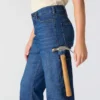 Vaqueros de trabajo elásticos de talle medio «Carpenter» para mujer