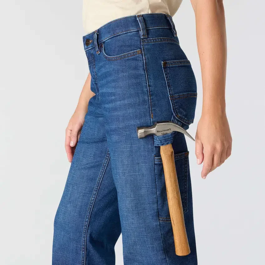Vaqueros de trabajo elásticos de talle medio «Carpenter» para mujer