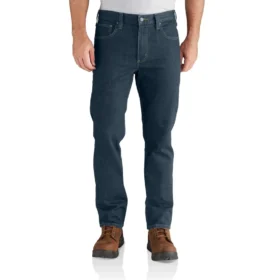 Vaqueros de trabajo para hombre, ajustados y cónicos, con tejido Rugged Flex