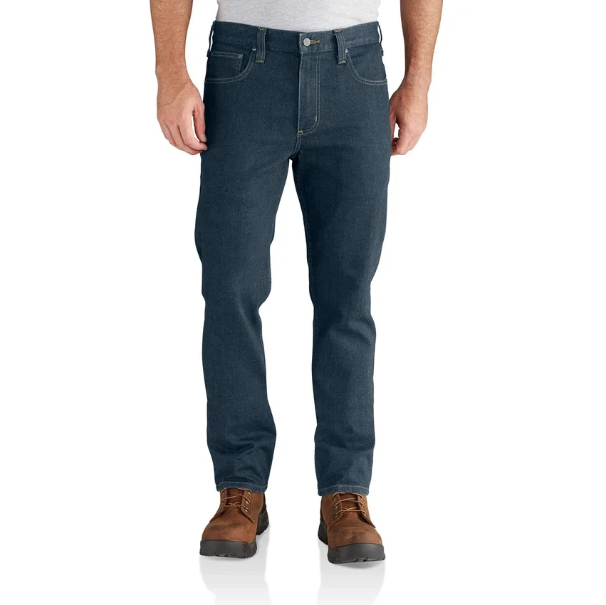 Vaqueros de trabajo para hombre, ajustados y cónicos, con tejido Rugged Flex