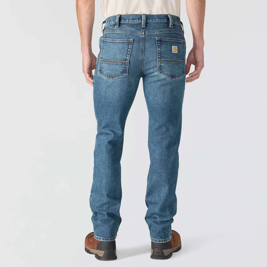 Vaqueros de trabajo para hombre, ajustados y cónicos, con tejido Rugged Flex
