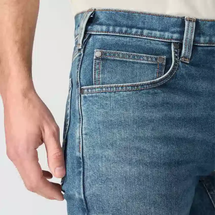 Vaqueros de trabajo para hombre, ajustados y cónicos, con tejido Rugged Flex