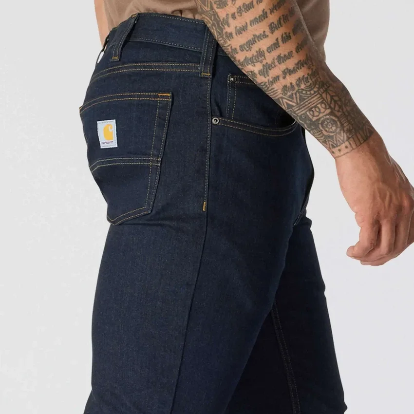 Vaqueros de trabajo para hombre, ajustados y cónicos, con tejido Rugged Flex