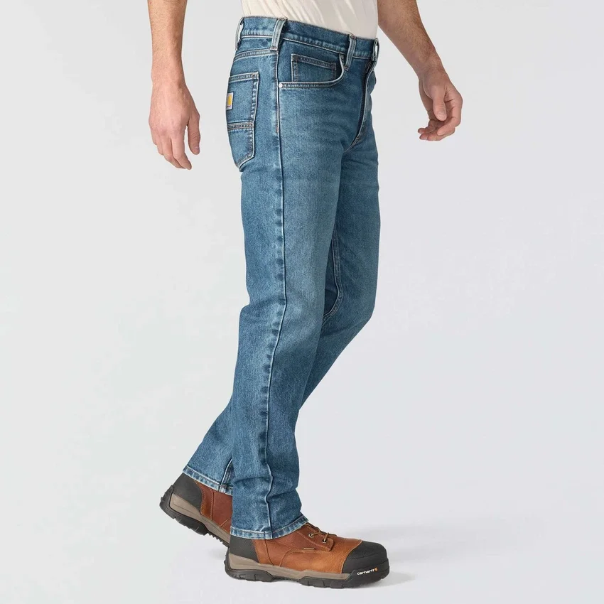 Vaqueros de trabajo para hombre, ajustados y cónicos, con tejido Rugged Flex