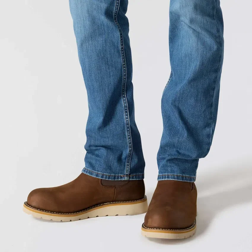 Vaqueros de trabajo para hombre, ajustados y cónicos, con tejido Rugged Flex