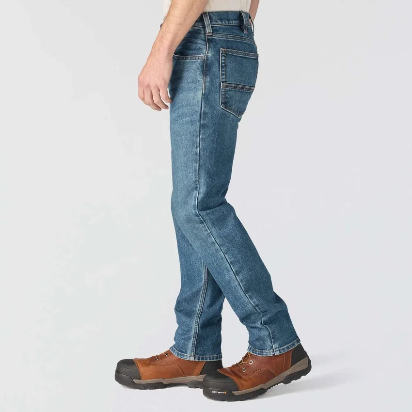 Vaqueros de trabajo para hombre, ajustados y cónicos, con tejido Rugged Flex