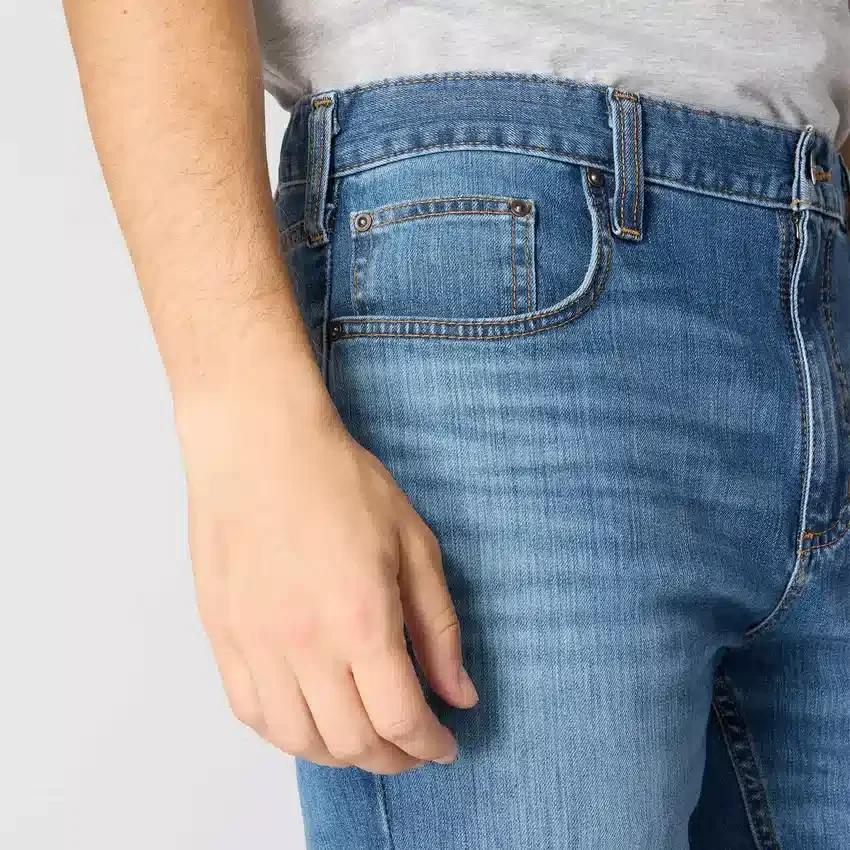 Vaqueros de trabajo para hombre, ajustados y cónicos, con tejido Rugged Flex