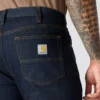 Vaqueros de trabajo para hombre, ajustados y cónicos, con tejido Rugged Flex