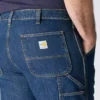 Vaqueros de trabajo para hombre, corte holgado y pierna recta, resistentes al fuego