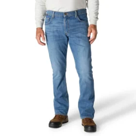 Vaqueros de trabajo para hombre de corte holgado y campana «Fr Relaxed Fit Bootcut Rugged Flex», resistentes al fuego
