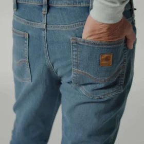 Vaqueros de trabajo para hombre de corte holgado y campana «Fr Relaxed Fit Bootcut Rugged Flex», resistentes al fuego