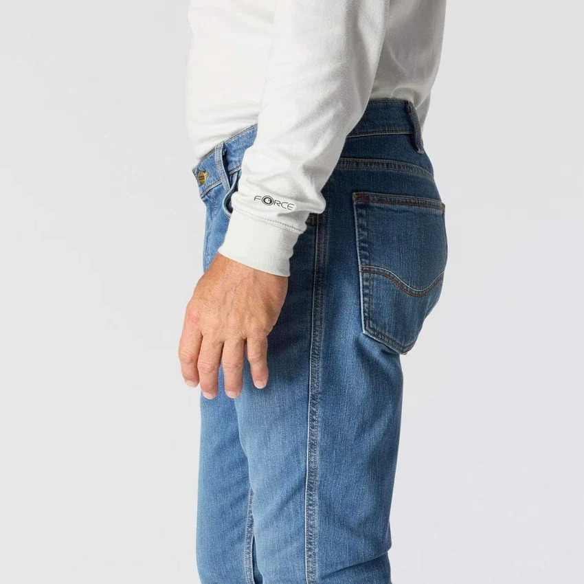 Vaqueros de trabajo para hombre de corte holgado y campana «Fr Relaxed Fit Bootcut Rugged Flex», resistentes al fuego