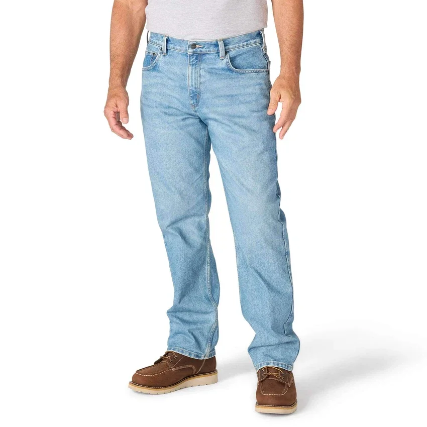 Vaqueros de trabajo para hombre de corte holgado y pierna recta con tecnología Rugged Flex