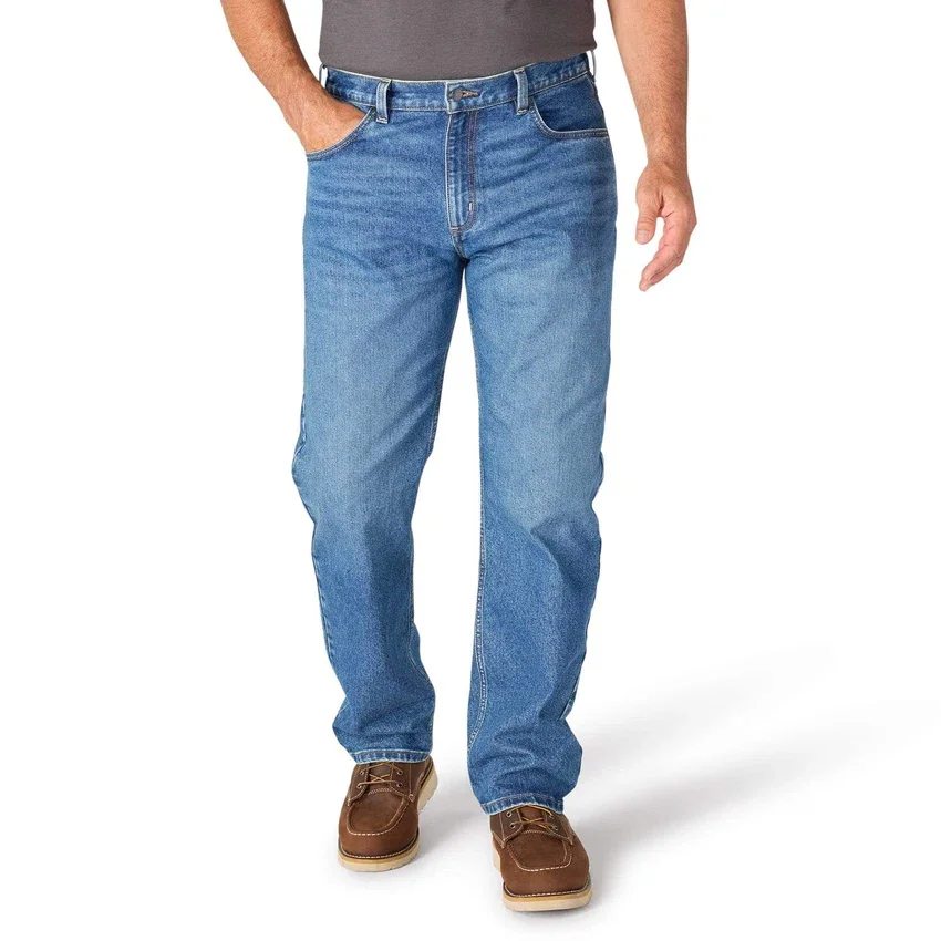 Vaqueros de trabajo para hombre de corte holgado y pierna recta con tecnología Rugged Flex