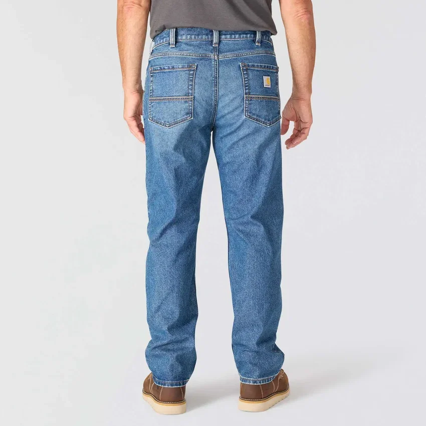 Vaqueros de trabajo para hombre de corte holgado y pierna recta con tecnología Rugged Flex