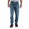 Vaqueros de trabajo para hombre, de corte recto holgado, con doble refuerzo en las rodillas y tecnología Rugged Flex