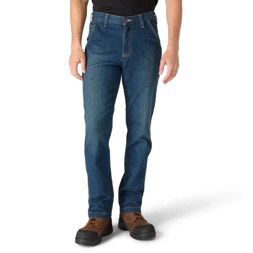 Vaqueros de trabajo rectos, holgados y resistentes «Rugged Flex» para hombre