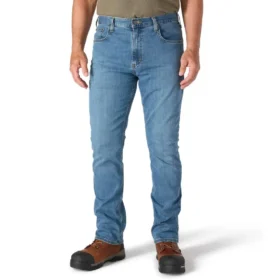 Vaqueros de trabajo rectos, holgados y resistentes «Rugged Flex» para hombre