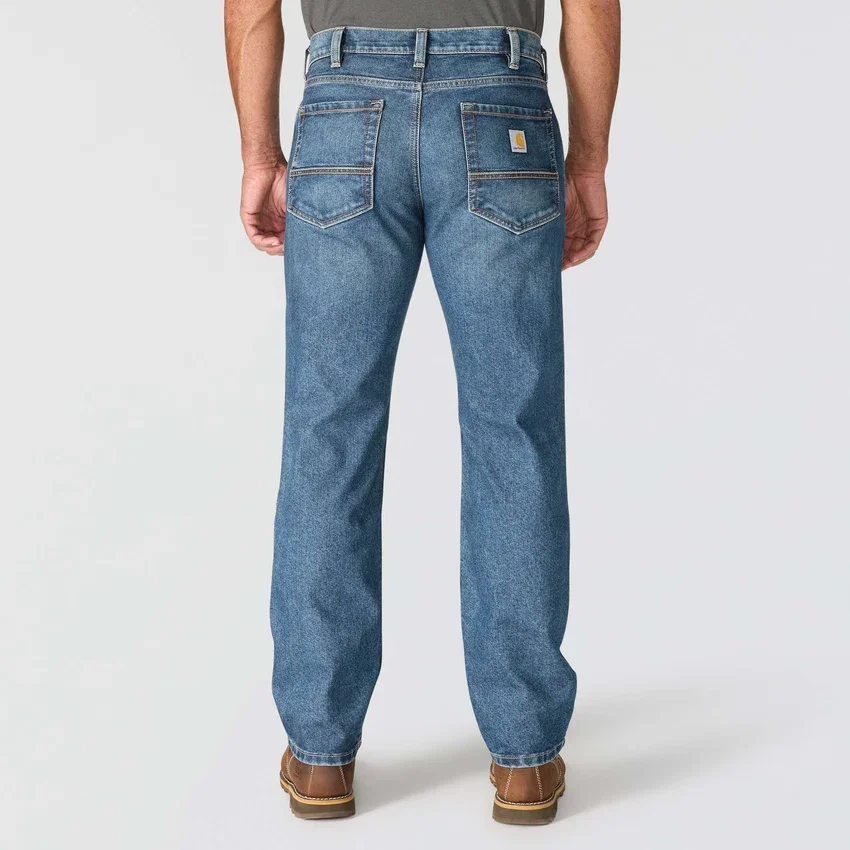 Vaqueros de trabajo rectos, holgados y resistentes «Rugged Flex» para hombre