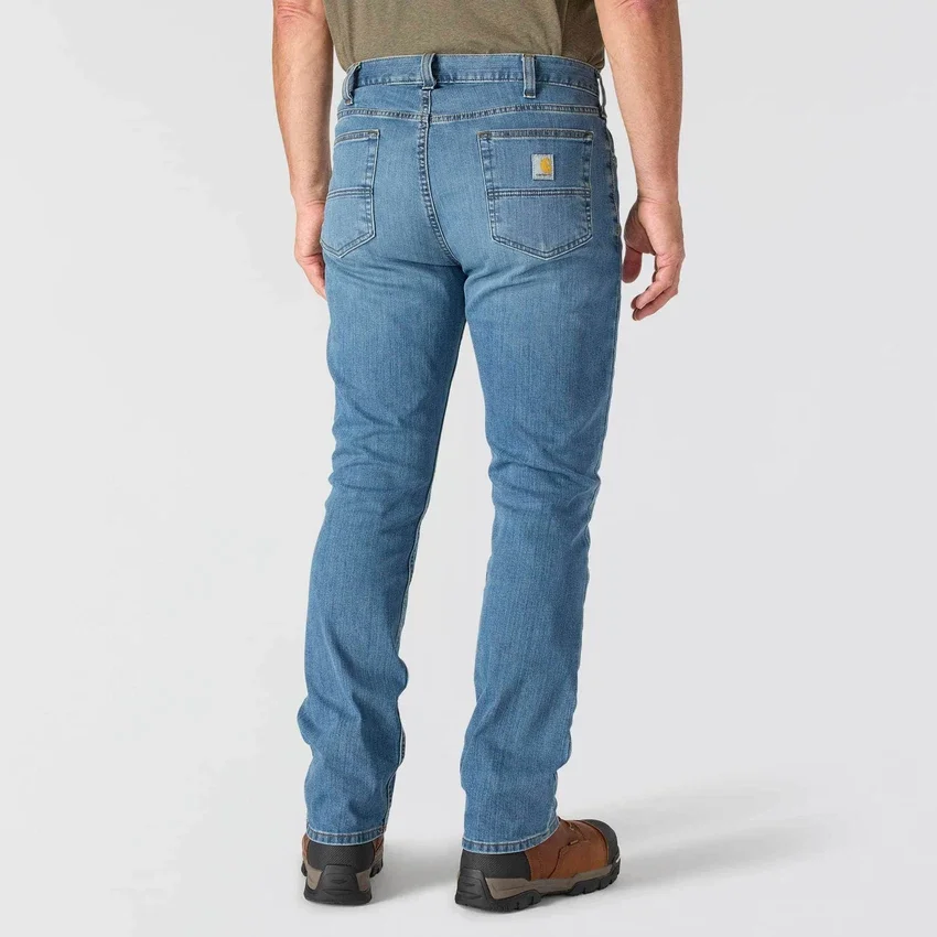 Vaqueros de trabajo rectos, holgados y resistentes «Rugged Flex» para hombre