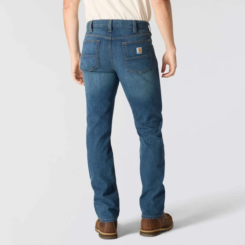 Vaqueros de trabajo rectos, holgados y resistentes «Rugged Flex» para hombre