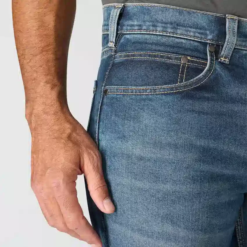 Vaqueros de trabajo rectos, holgados y resistentes «Rugged Flex» para hombre