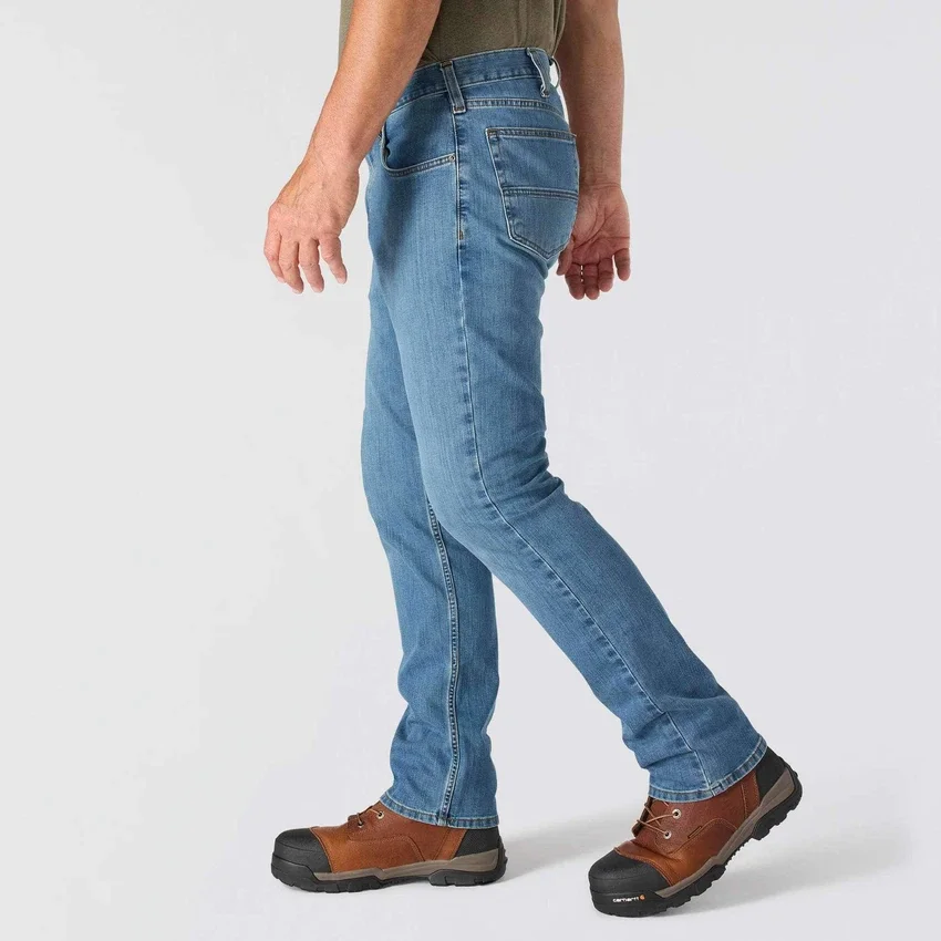 Vaqueros de trabajo rectos, holgados y resistentes «Rugged Flex» para hombre