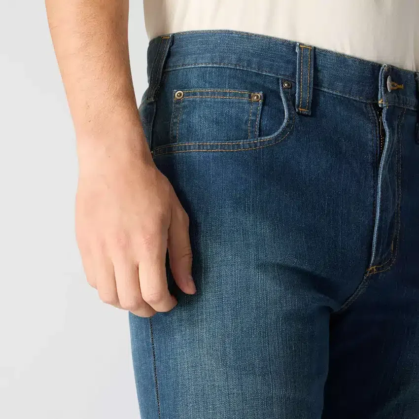Vaqueros de trabajo rectos, holgados y resistentes «Rugged Flex» para hombre