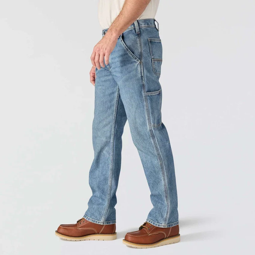 Vaqueros de trabajo rectos, holgados y resistentes «Rugged Flex» para hombre