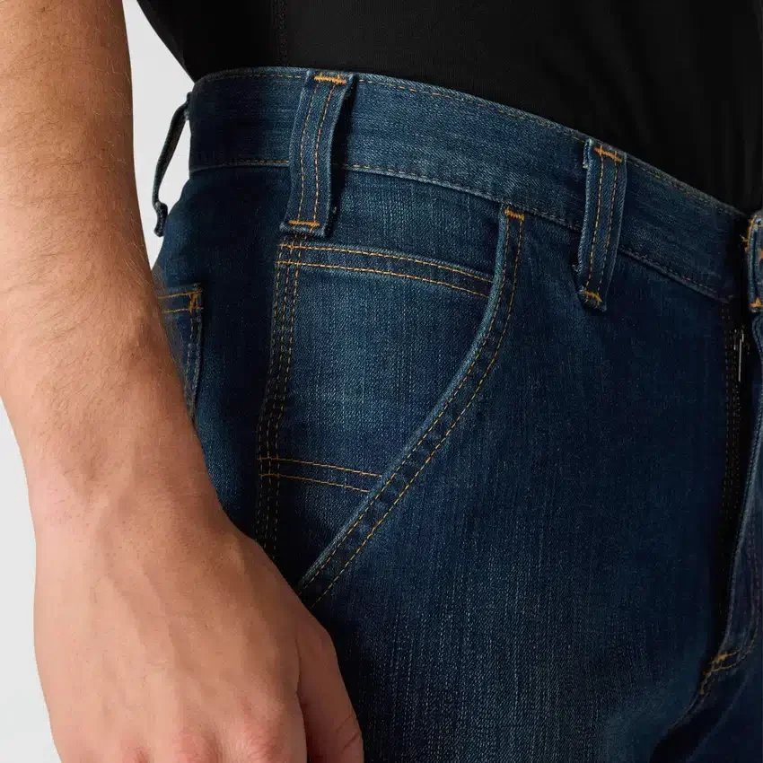 Vaqueros de trabajo rectos, holgados y resistentes «Rugged Flex» para hombre