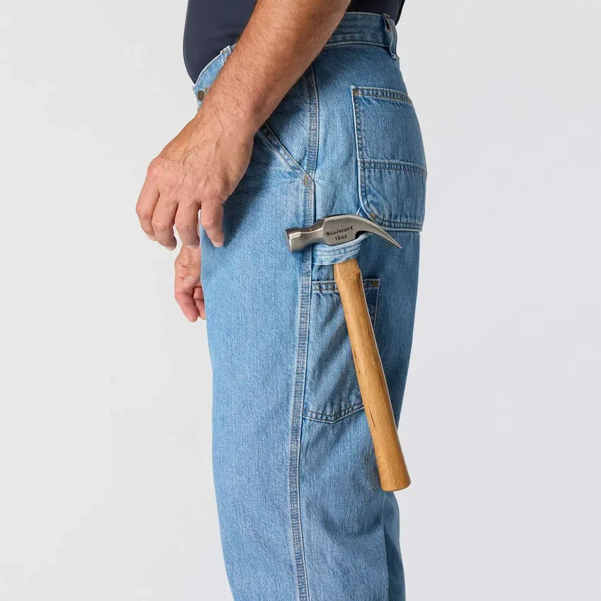 Vaqueros de trabajo rectos y holgados para hombre