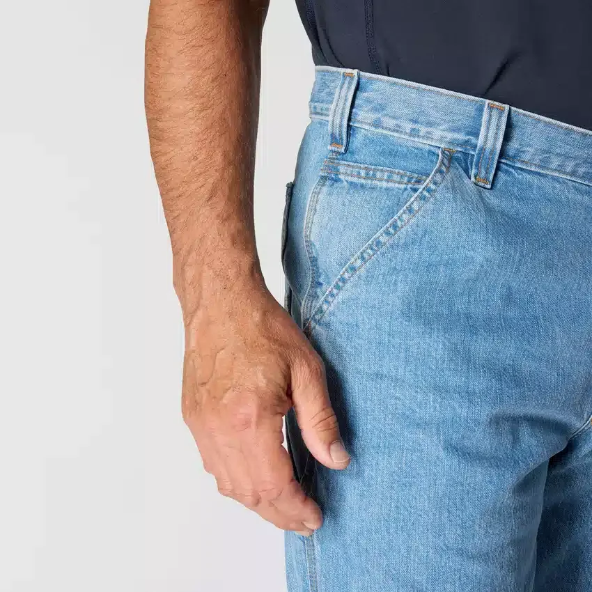Vaqueros de trabajo rectos y holgados para hombre