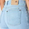 Vaqueros elásticos de talle medio y corte recto para mujer «Essential»